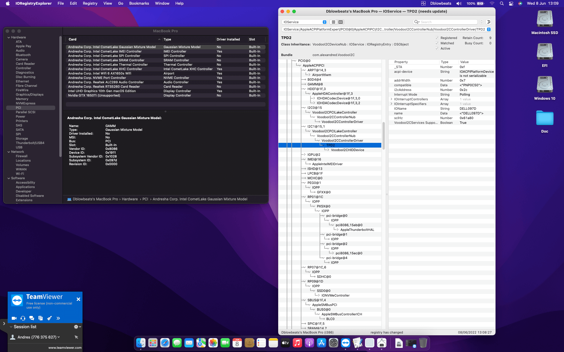 Dell XPS 15 9500 [CometLake   Intel UHD 630 + I2C]   OpenCore 9